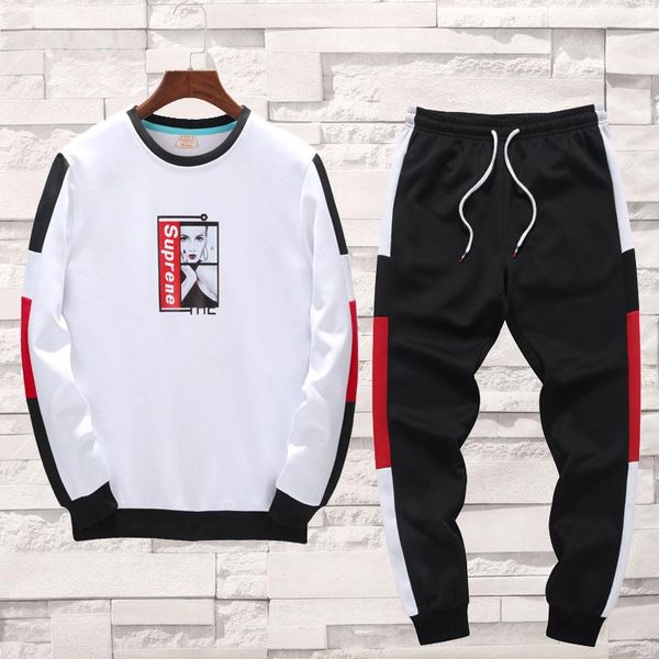 men's tracksuits 2021 autumn fashion sweatshirt loose baseball suit young fashionable round collar long-sleeved men, Gray 
men's tracksuits 2021 autumn fashion sweatshirt loose baseball suit young fashionable round collar long-sleeved men, Gray