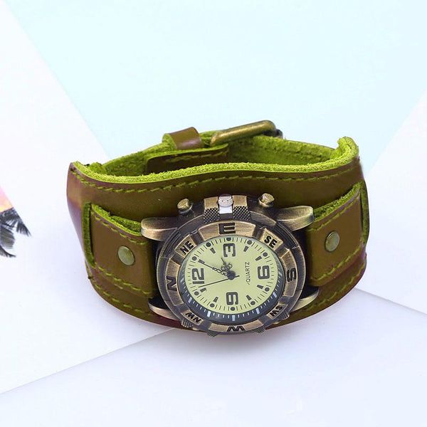wristwatches men women bracelet watch punk vintage cow leahter alloy wristwatch casual watches gift swd889, Slivery;brown
wristwatches men women bracelet watch punk vintage cow leahter alloy wristwatch casual watches gift swd889, Slivery;brown