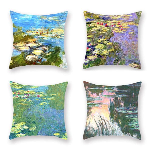 4pcs water lily cushion cover monet's painting peach skin pillowcase sofa artistic pillow covers bedroom living room home decor cushion
4pcs water lily cushion cover monet's painting peach skin pillowcase sofa artistic pillow covers bedroom living room home decor cushion