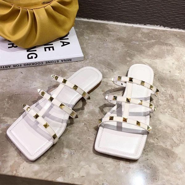 fashion woman slippers shoes ladies open toe flat beach sandals female rivet slip- on casual slides women solid, Black
fashion woman slippers shoes ladies open toe flat beach sandals female rivet slip- on casual slides women solid, Black