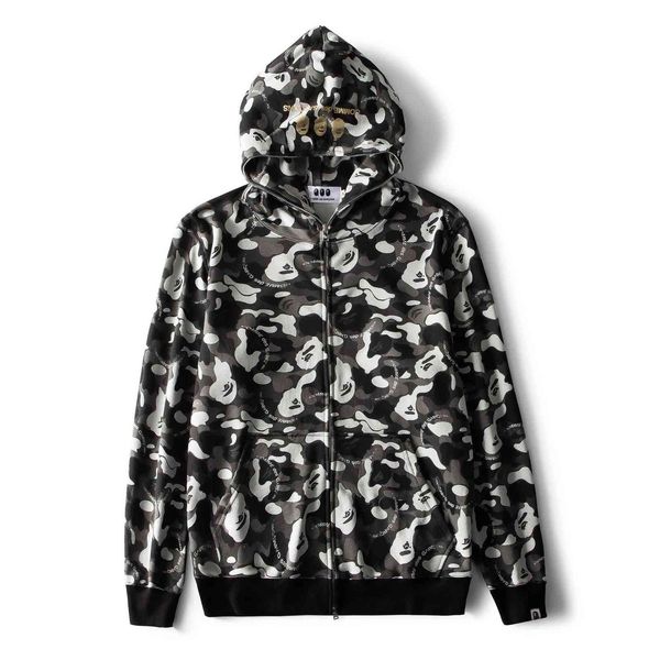 hoodies 2021 autumn fashion brand bronzed ape head camouflage hooded cardigan zipper sweater jacket, Black
hoodies 2021 autumn fashion brand bronzed ape head camouflage hooded cardigan zipper sweater jacket, Black