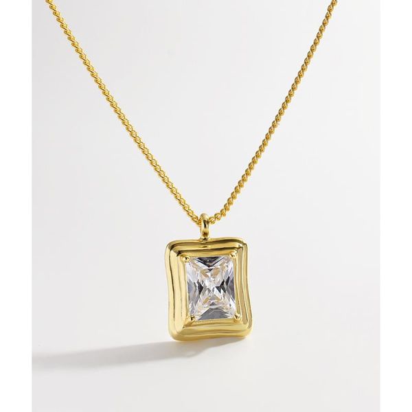 pendant necklaces necklace sterling silver simple geometric square zircon female temperament niche chain
pendant necklaces necklace sterling silver simple geometric square zircon female temperament niche chain