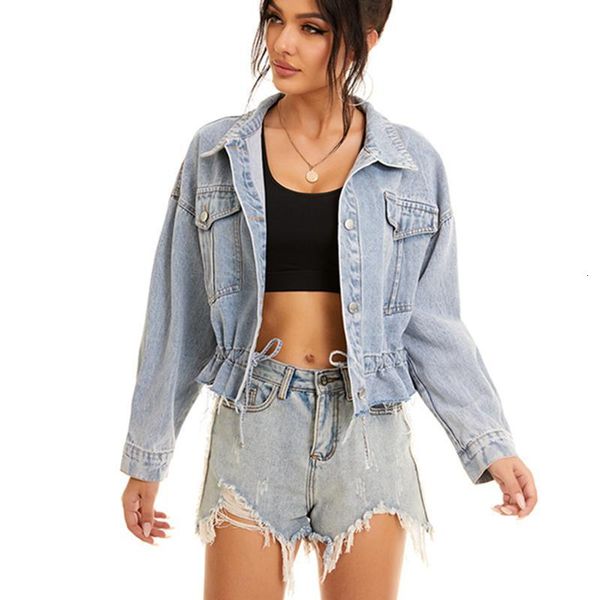 women's jackets short denim jacket spring autumn fashion style -selling drawstring fringed long-sleeved loose trendy 0c60, Black;brown
women's jackets short denim jacket spring autumn fashion style -selling drawstring fringed long-sleeved loose trendy 0c60, Black;brown