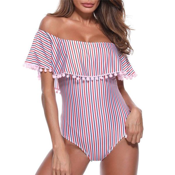 one-piece suits womens swimsuit backless tassel ball striped bandage push-up bikini ruffles bathing suit swimwear maillot de bain
one-piece suits womens swimsuit backless tassel ball striped bandage push-up bikini ruffles bathing suit swimwear maillot de bain