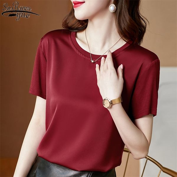 satin silk shirts o-neck t-shirt for women short sleeve simple fashion clothing all-match commute slim female 13378 210421, White
satin silk shirts o-neck t-shirt for women short sleeve simple fashion clothing all-match commute slim female 13378 210421, White