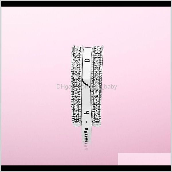 band jewelry drop delivery 2021 925 sterling sier rings original box for pandora style women wedding gift ring sets vp9r7, Silver
band jewelry drop delivery 2021 925 sterling sier rings original box for pandora style women wedding gift ring sets vp9r7, Silver