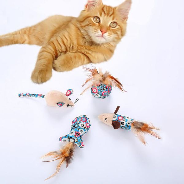 cat toys pet mini simulation mouse funny supplies with feathers unique for cats
cat toys pet mini simulation mouse funny supplies with feathers unique for cats