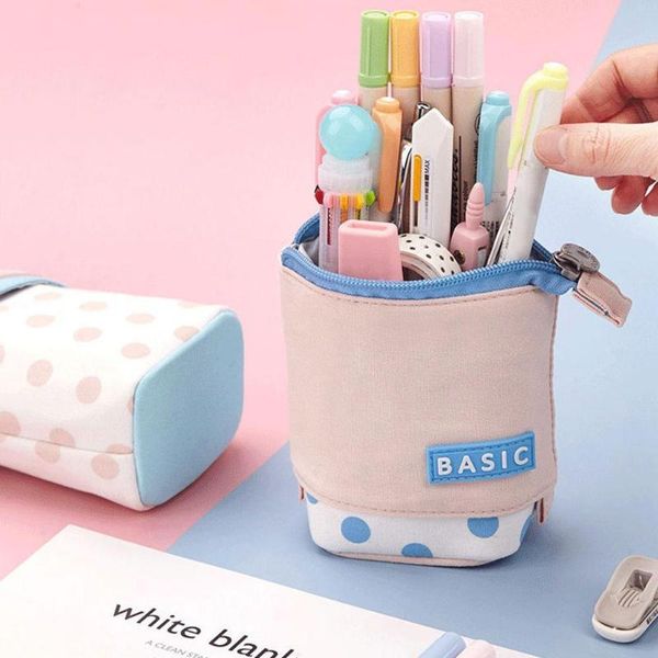 pencil bags funny fold pen bag case canvas standing holder organizer flexible dot pattern cute storage pouch school supplies
pencil bags funny fold pen bag case canvas standing holder organizer flexible dot pattern cute storage pouch school supplies