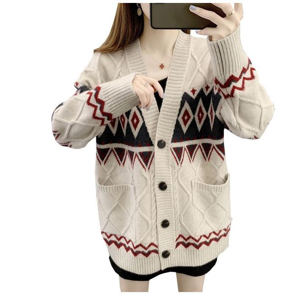 women's knits & tees spring autumn cardigan sweater women outerwear loose long-sleeved lady fashion mother knitted sweaters jacket, White
women's knits & tees spring autumn cardigan sweater women outerwear loose long-sleeved lady fashion mother knitted sweaters jacket, White