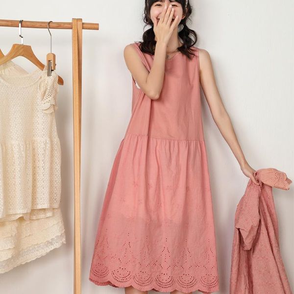 casual dresses female natural cotton linen sleeveless tank long dress teenager japanese cute kawaii sweet lace floral embroidery loose, Black;gray
casual dresses female natural cotton linen sleeveless tank long dress teenager japanese cute kawaii sweet lace floral embroidery loose, Black;gray