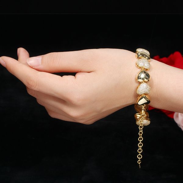 qoolady luxury female bracelets dubai 585 yellow gold love heart shape jewelry for women fashion gift s020, Golden;silver
qoolady luxury female bracelets dubai 585 yellow gold love heart shape jewelry for women fashion gift s020, Golden;silver