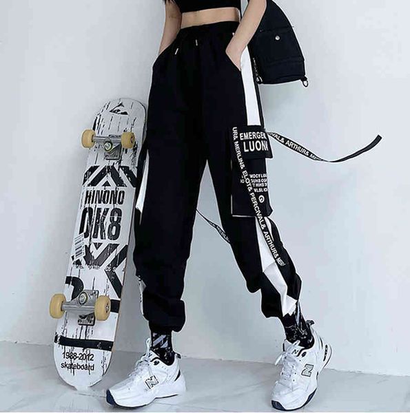 women's tracksuits cargo pants buckle ribbon pocket jogger elastic waist high streetwear harajuku pant chain females two piece 1e2, Gray
women's tracksuits cargo pants buckle ribbon pocket jogger elastic waist high streetwear harajuku pant chain females two piece 1e2, Gray