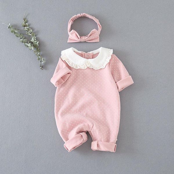 clothing sets infant baby rompers spring toddler polka dot jumpsuits for girl long sleeve cute children one-pieces with headband 6-24m, White
clothing sets infant baby rompers spring toddler polka dot jumpsuits for girl long sleeve cute children one-pieces with headband 6-24m, White
