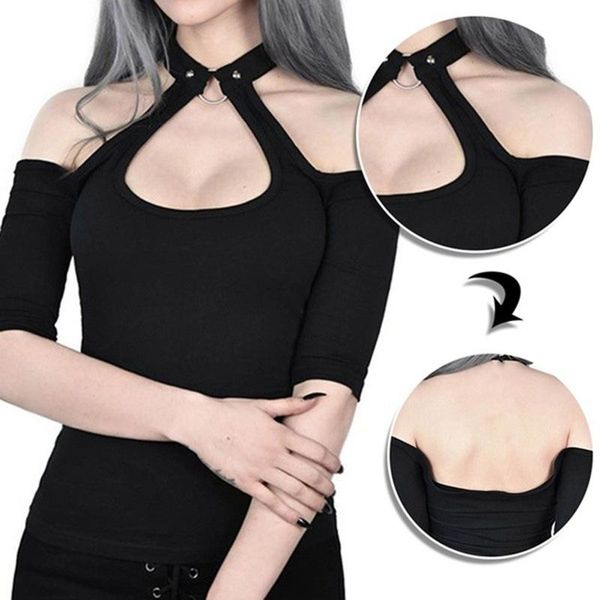 women's t-shirt women fashion slim crop with sleeve turtleneck streetwear party clubwear female see though vest deep neck, White
women's t-shirt women fashion slim crop with sleeve turtleneck streetwear party clubwear female see though vest deep neck, White