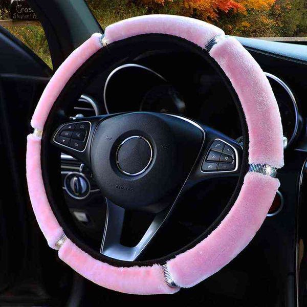1pc universal 37-38cm soft plush car steering wheel cover diamond-studded car steering wheel cover interior accessories car styling y220422
1pc universal 37-38cm soft plush car steering wheel cover diamond-studded car steering wheel cover interior accessories car styling y220422
