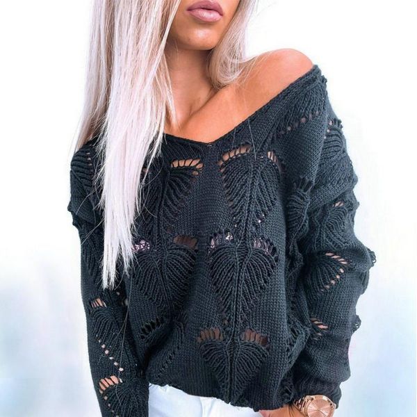 women's sweaters autumn women thin 2021 v-neck loose pullovers hollow out knitwear sweater black pink jumper, White;black
women's sweaters autumn women thin 2021 v-neck loose pullovers hollow out knitwear sweater black pink jumper, White;black