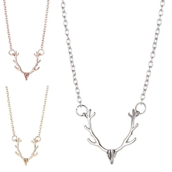 pendant necklaces european american elk fashion exquisite temperament christmas necklace jewelry deer antlers clavicle chain, Silver
pendant necklaces european american elk fashion exquisite temperament christmas necklace jewelry deer antlers clavicle chain, Silver