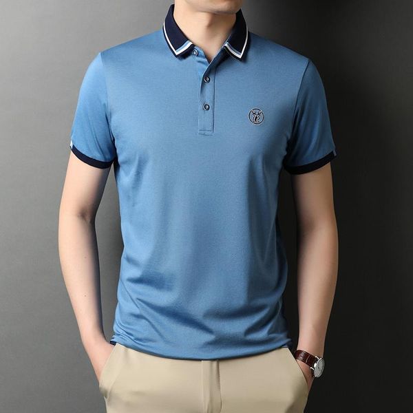 men's t-shirts high-quality short-sleeved summer youth solid color t-shirt mercerized cotton lapel embroidered shirt tide, White;black
men's t-shirts high-quality short-sleeved summer youth solid color t-shirt mercerized cotton lapel embroidered shirt tide, White;black