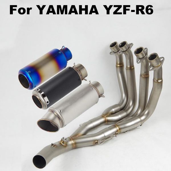 motorcycle exhaust system for r6 2006-2021 yzf-r6 slip on full front link pipe connecting escape with carbon fiber
motorcycle exhaust system for r6 2006-2021 yzf-r6 slip on full front link pipe connecting escape with carbon fiber