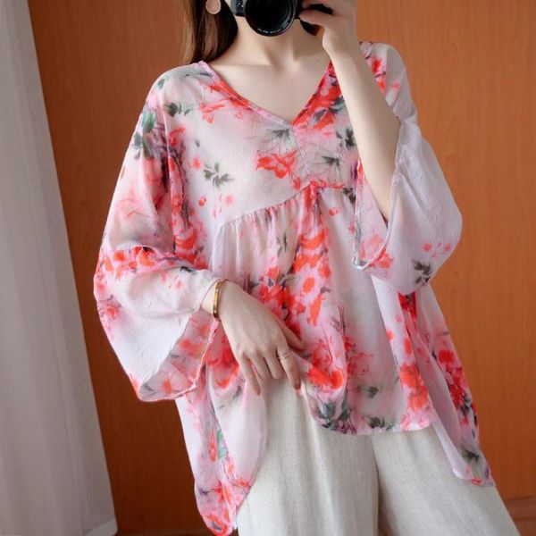 johnature korean irregular fashion print v-neck three quarter sleeve pullover t-shirt autumn loose leisure women 210521, White
johnature korean irregular fashion print v-neck three quarter sleeve pullover t-shirt autumn loose leisure women 210521, White