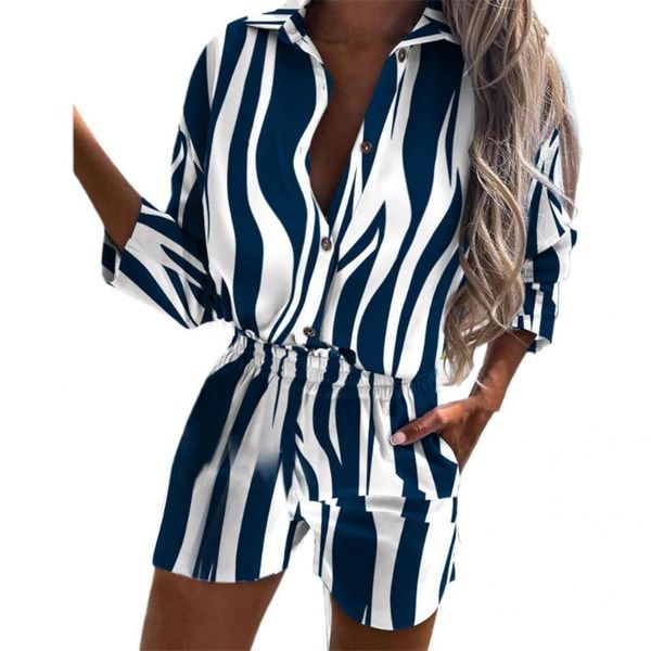 women's two piece pants three quarter sleeve colorful loose stripe women outfits for autumn, White
women's two piece pants three quarter sleeve colorful loose stripe women outfits for autumn, White