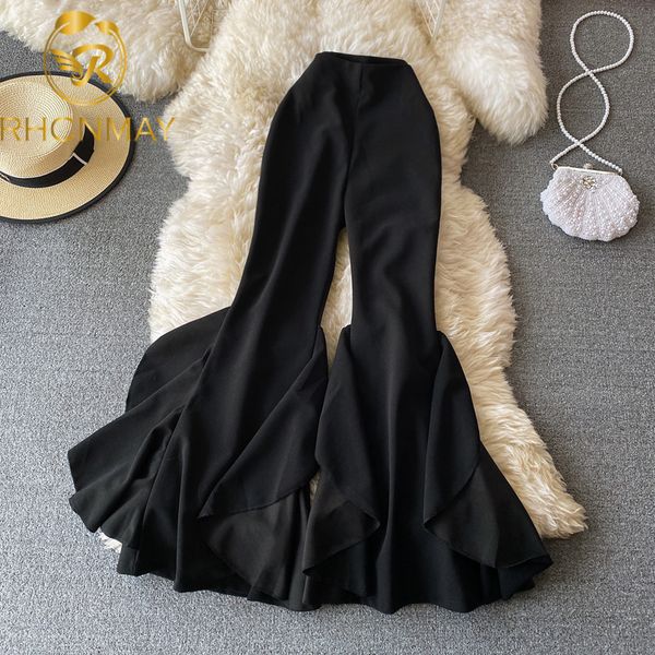 2021 new fashion ruffle flare pants black women bodycon high waist bell-bottoms pant chic solid color trouser streetwearswimwear bathing sui, Black;gray
2021 new fashion ruffle flare pants black women bodycon high waist bell-bottoms pant chic solid color trouser streetwearswimwear bathing sui, Black;gray