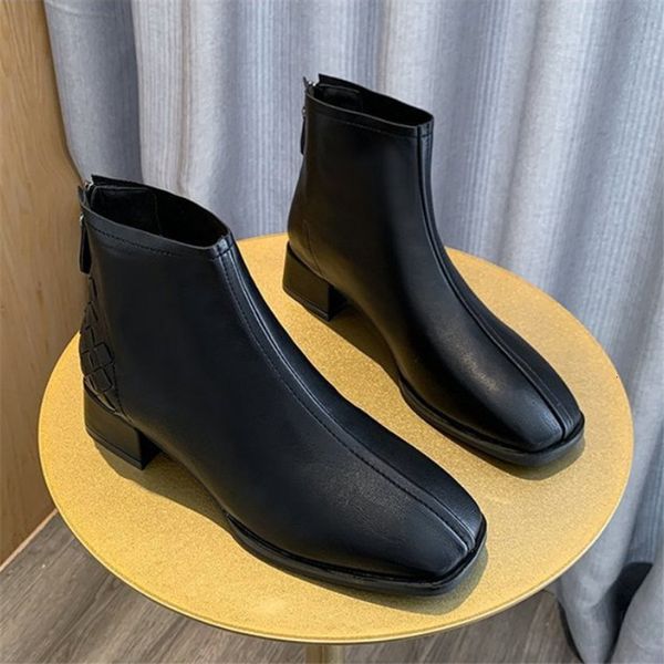 dress shoes martin boots for women soft leather ankle winter square high heel zip short boots 96df, Black
dress shoes martin boots for women soft leather ankle winter square high heel zip short boots 96df, Black