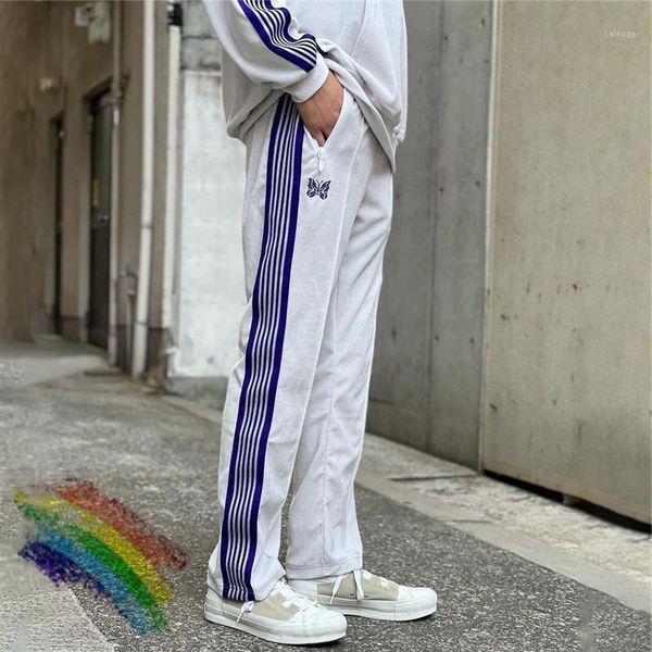 men's pants men white needles women 1:1 velvet butterfly embroidered awge street trousers, Black
men's pants men white needles women 1:1 velvet butterfly embroidered awge street trousers, Black
