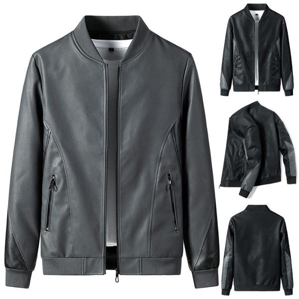 men's jackets 2021 factory autumn spring outerwear mens motorcycle baseball collar zipper jacket male leather patchwork casual coats m-, Black;brown
men's jackets 2021 factory autumn spring outerwear mens motorcycle baseball collar zipper jacket male leather patchwork casual coats m-, Black;brown