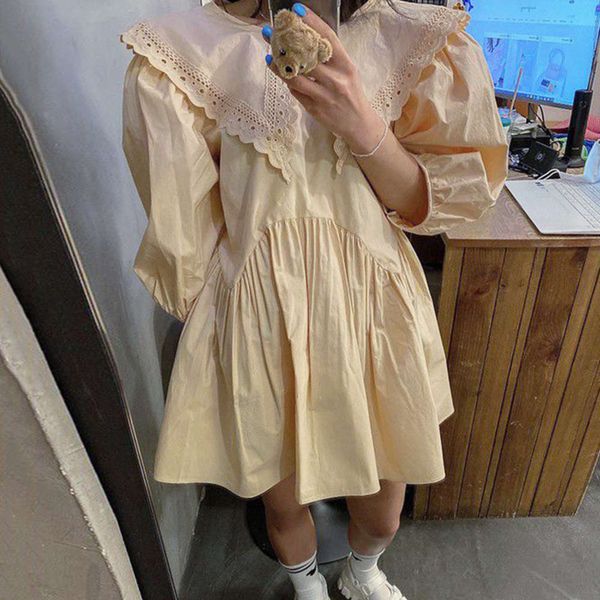 casual dresses dress women clothessummer soft lapel cut out open back care machine lace pleated doll 29z7, Black;gray
casual dresses dress women clothessummer soft lapel cut out open back care machine lace pleated doll 29z7, Black;gray