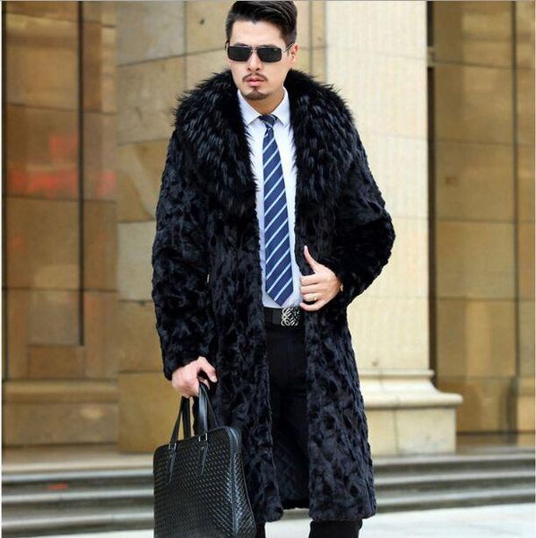 men's fur & faux coat men luxury long mens leather jacket 2021 winter formal coats colete de couro full overcoat xl766, Black
men's fur & faux coat men luxury long mens leather jacket 2021 winter formal coats colete de couro full overcoat xl766, Black
