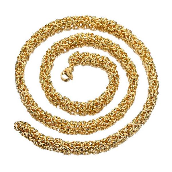 6mm arrive mens womens 316l stainless steel gold tone fashion jewelry unixes byzantine chain necklace or bracelet 7-11inch, Silver
6mm arrive mens womens 316l stainless steel gold tone fashion jewelry unixes byzantine chain necklace or bracelet 7-11inch, Silver