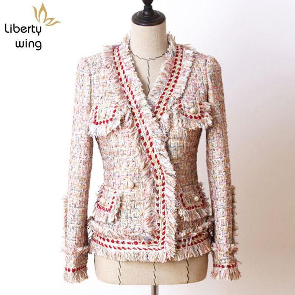 women's jackets 2021 ladies tweed jacket runway korean spliced black twill fashion autumn basic coats women casaco feminino, Black;brown
women's jackets 2021 ladies tweed jacket runway korean spliced black twill fashion autumn basic coats women casaco feminino, Black;brown