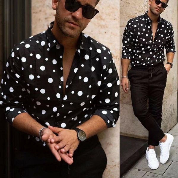 men's fashion men polka dot button down slim fit long sleeve boho holiday casual shirts bouse plus size -3xl1 cr7i, White;black
men's fashion men polka dot button down slim fit long sleeve boho holiday casual shirts bouse plus size -3xl1 cr7i, White;black