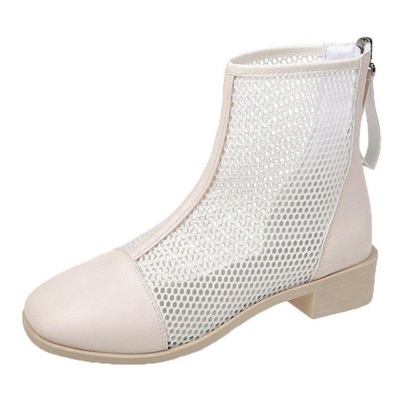 spring and summer mesh hollow sandals female back zipper low-heel short boots thin section breathable, Black
spring and summer mesh hollow sandals female back zipper low-heel short boots thin section breathable, Black