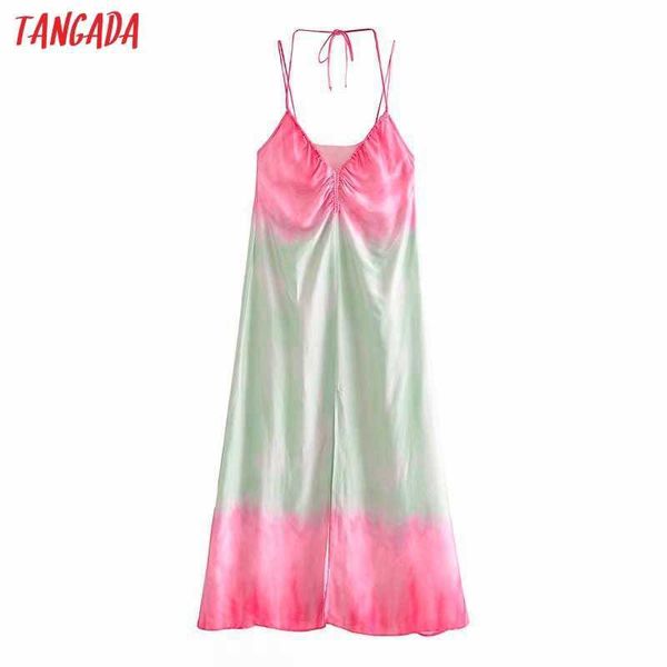 tangada women tie deyed halter dress strap adjust sleeveless beach lady dresses vestido 3h513 210609, Black;gray
tangada women tie deyed halter dress strap adjust sleeveless beach lady dresses vestido 3h513 210609, Black;gray
