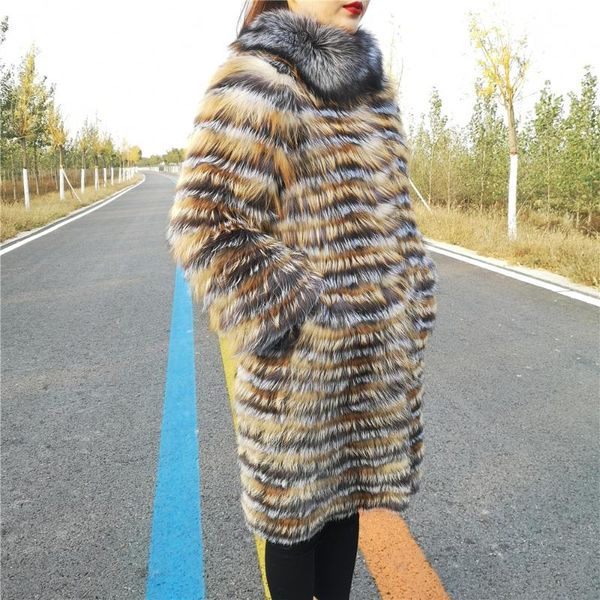 women's fur & faux silver coat natural plus size women real long knitted winter jacket with 2021, Black
women's fur & faux silver coat natural plus size women real long knitted winter jacket with 2021, Black