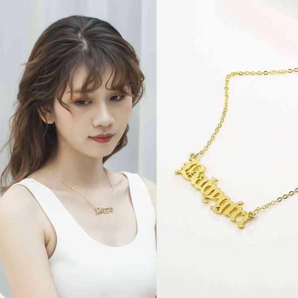fashionable and versatile necklace babygirl english letter necklace clavicle chain jewelry, Silver
fashionable and versatile necklace babygirl english letter necklace clavicle chain jewelry, Silver