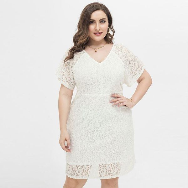 plus size dresses white lace dress woman 2021 summer v neck short sleeve floral party backless evening mini, Black
plus size dresses white lace dress woman 2021 summer v neck short sleeve floral party backless evening mini, Black
