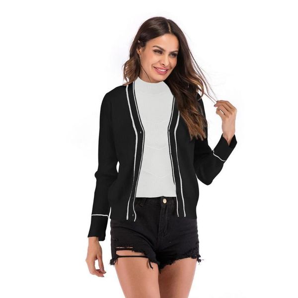 women's sweaters autumn casual front v thin sleeve short cardigan solid winter button coat women fashion spring neck long sweater, White;black
women's sweaters autumn casual front v thin sleeve short cardigan solid winter button coat women fashion spring neck long sweater, White;black