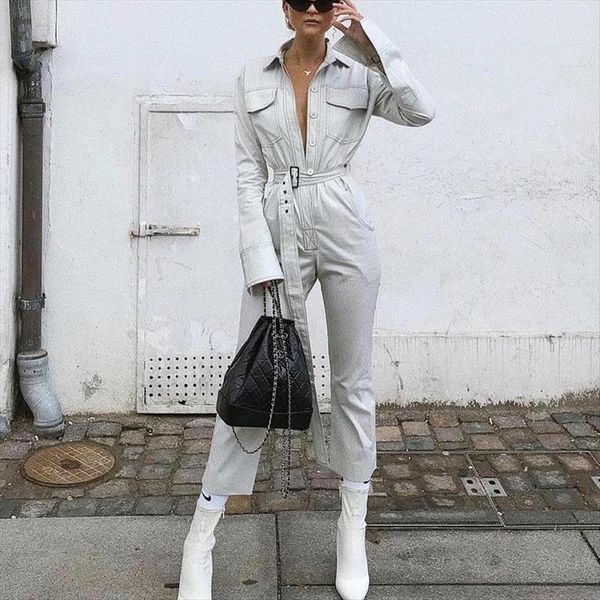 autumn winter casual vintage women jumpsuit pockets sashes long sleeve denim streetwear overalls for, Black;white
autumn winter casual vintage women jumpsuit pockets sashes long sleeve denim streetwear overalls for, Black;white