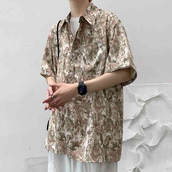 men's casual shirts summer short-sleeved fashion printed men streetwear korean loose flower mens hawaiian rvlj, White;black
men's casual shirts summer short-sleeved fashion printed men streetwear korean loose flower mens hawaiian rvlj, White;black