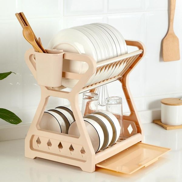 kitchen storage & organization rack double-layer pure color durable plastic dish bowl draining sink counterhousehold tableware organizer
kitchen storage & organization rack double-layer pure color durable plastic dish bowl draining sink counterhousehold tableware organizer