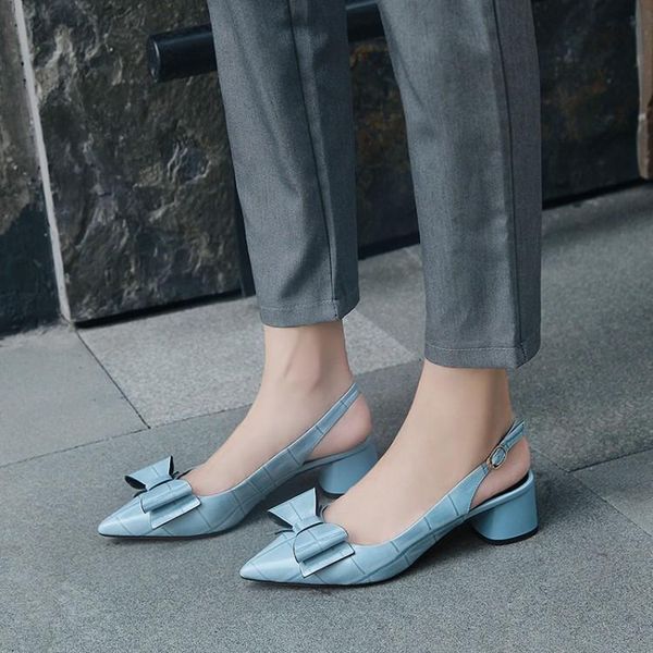 women sandals cow leather buckle strap blue color bow-tied pointed toe high heels beaches party dress, Black
women sandals cow leather buckle strap blue color bow-tied pointed toe high heels beaches party dress, Black
