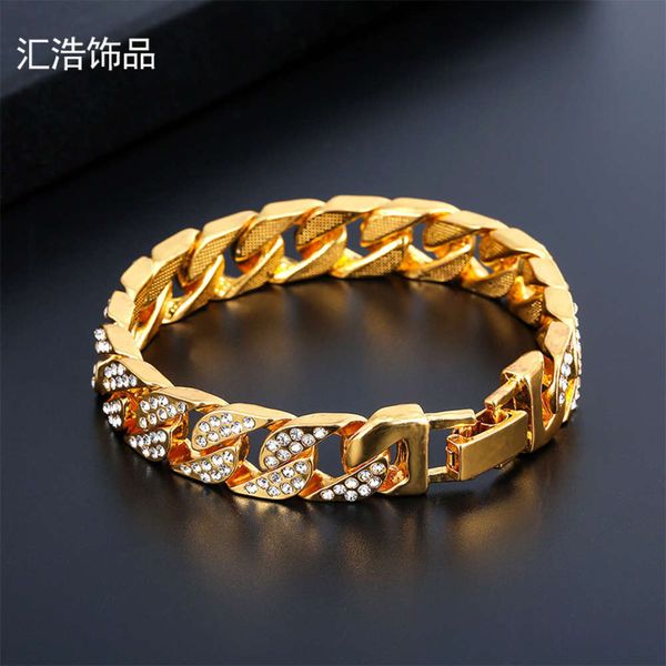huihao 2019 fashion personality diamond cuba bracelet hip hop style exaggerated versatile bracelet jewelry, Black
huihao 2019 fashion personality diamond cuba bracelet hip hop style exaggerated versatile bracelet jewelry, Black