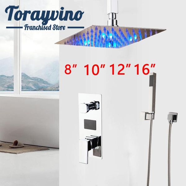 luxury bathroom ceiling mounted shower systems chuveiro led faucets brass rain chrome with temperature display mixer taps sets
luxury bathroom ceiling mounted shower systems chuveiro led faucets brass rain chrome with temperature display mixer taps sets