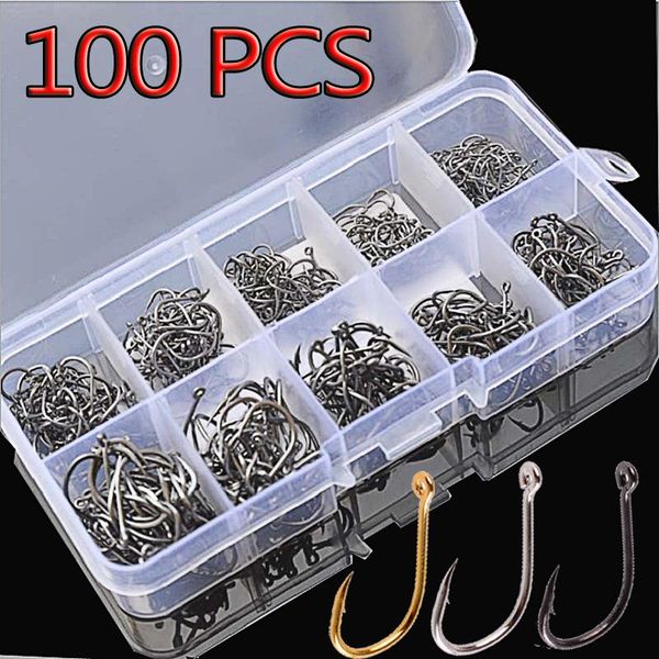 set carbon steel single circle fishing hook hooks jip barbed carp sea tackle accessories 100pcs
set carbon steel single circle fishing hook hooks jip barbed carp sea tackle accessories 100pcs