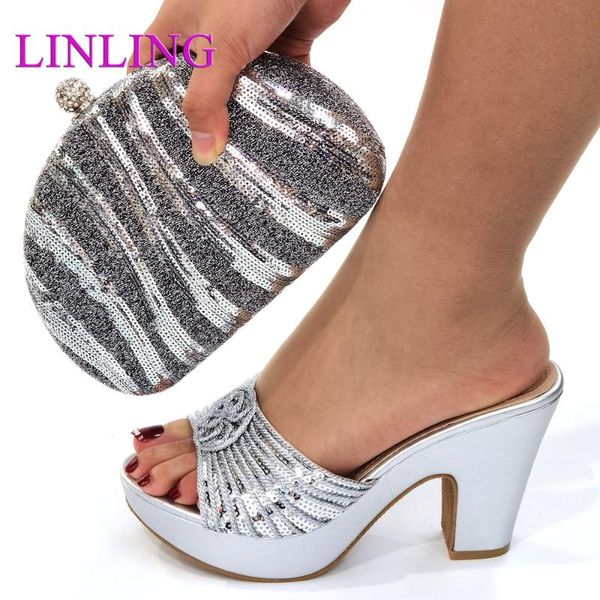 dress shoes silver color italian design ladies with matching bags for wedding party women and bag to match nigerian, Black
dress shoes silver color italian design ladies with matching bags for wedding party women and bag to match nigerian, Black