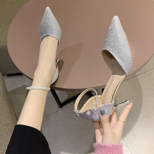 women crystal buckle sandals ladies smmer flip flops pointed toe slides party dress pumps woman 8cm high heels platform shoes, Black
women crystal buckle sandals ladies smmer flip flops pointed toe slides party dress pumps woman 8cm high heels platform shoes, Black