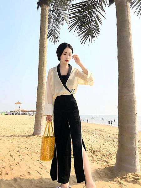 loose split women wide leg pants 2021 high waist fashion womens trousers pockets full length palazzo women's & capris, Black;white
loose split women wide leg pants 2021 high waist fashion womens trousers pockets full length palazzo women's & capris, Black;white